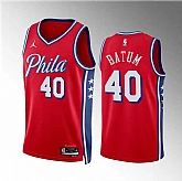 Men's Philadelphia 76ers #40 Nicolas Batum Red Statement Edition Stitched Jersey Dzhi,baseball caps,new era cap wholesale,wholesale hats